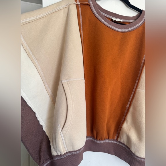 BIBI Oversized Colorblock Crewneck – Dolman Sleeves, Small NWOT - Picture 5 of 9